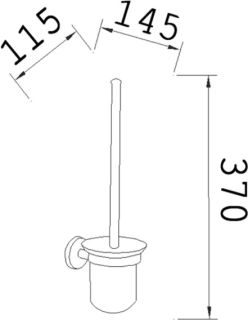 Ёршик для унитаза Sapho Samba хром SB108